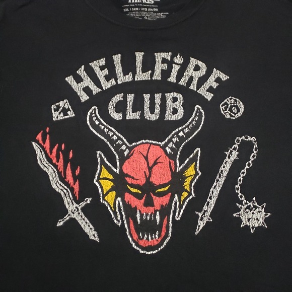 Netflix Other - Stranger Things Shirt Mens 3XL Black Short Sleeve Hell Fire